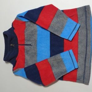 Est. Place 1989 5T Fuzzy quarter zipped jacket sweater Kids long sleeve striped